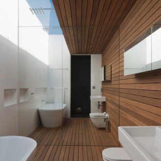 Walnut door with mirror
