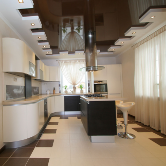High-tech handleless kitchen