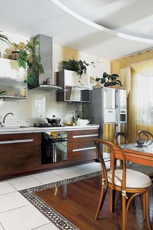 Biofireplace in the kitchen
