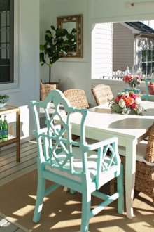 Verandada kordon halı