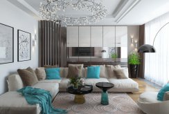 Turquoise living room