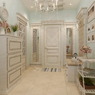 Moroccan tile with blue patterns.