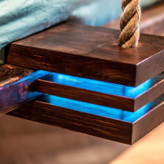 Letto pallet retroilluminato