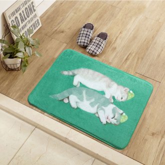 Yavru kedi desenli kapı paspası