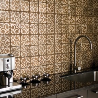 Moroccan tile on a kitchen apron