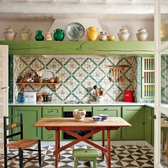 Moroccan green tiles