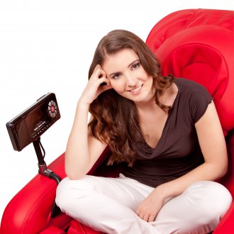 Ausziehbares rotes Sofa