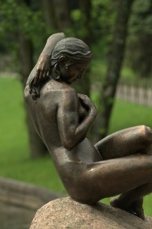 Escultura de jardín en bronce.