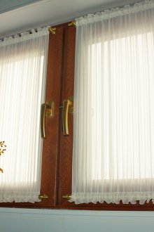 Cafe tarzı organze perdeler