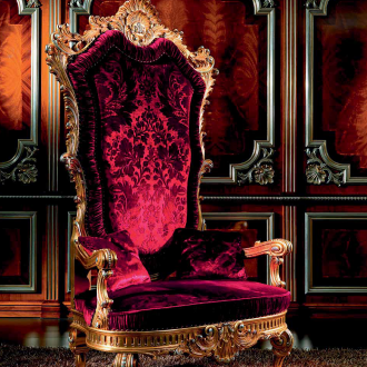 Burgundy Throne Chair