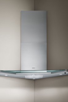 Douche d'angle en verre épais
