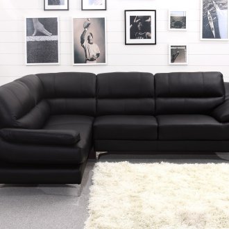 Ausziehbares Ledersofa
