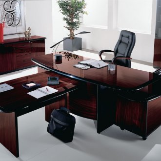 Mahogany furniture for an office