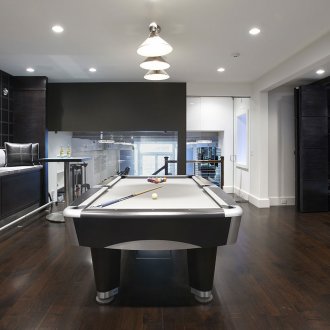Billiards in the interior of the house