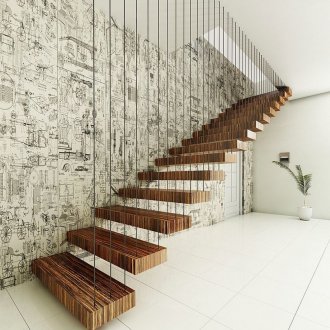 Pergola için çizgili perdeler