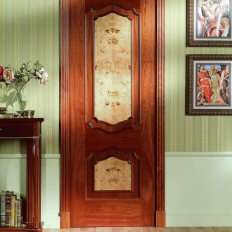 Walnut paneled door