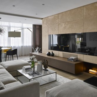 Biofireplace under the TV