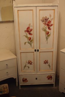 Hand painted cabinet decor