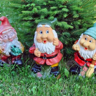 Figure di gnome per il giardino