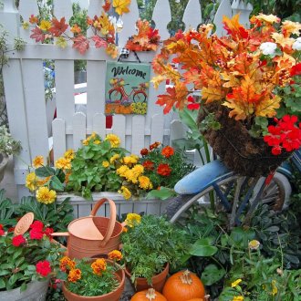 Decorazioni autunnali per il giardino