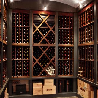 Wine cellar with climate control system