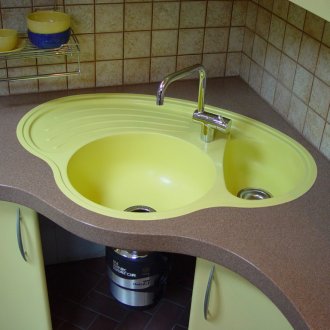 Yapay taş çift lavabo