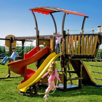 Children's playground in the form of a ship