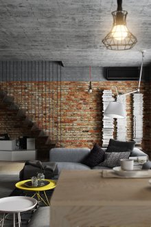 Çatı katı tasarımında tuğla
