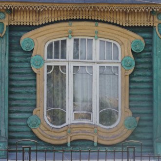 Fenêtre Gorokhovets avec sculptures