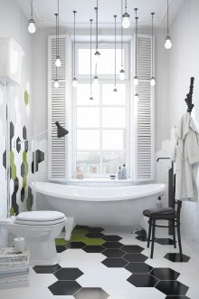 İskandinav tarzı banyo