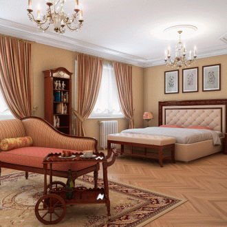 Biedermeier tarzı yatak odası