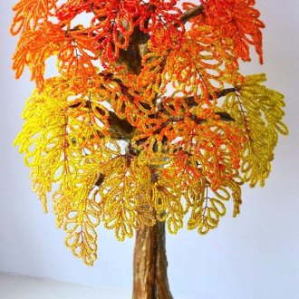 Arbre d'automne en perles