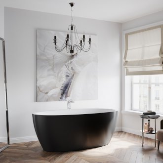 Bagno nero ovale