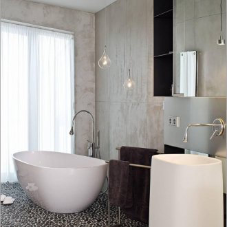Vasca da bagno centro stanza ovale