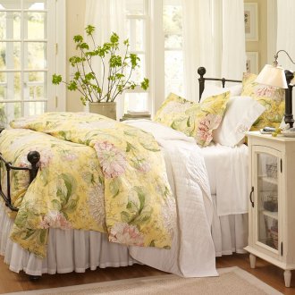 Yellow bedspread