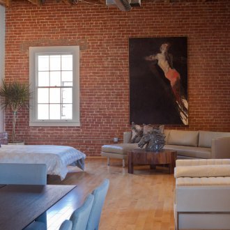 Loft tarzı yatak odası iç