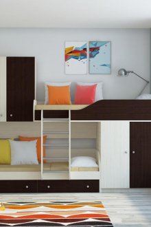 Wenge bunk bed