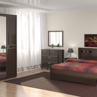 Wenge furniture for a bedroom