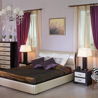 Wenge bedroom with white color