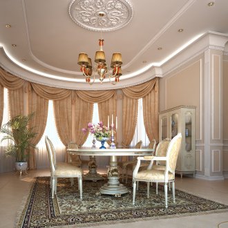 Sala de jantar com janela de sacada