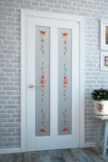 Provence tarzı cam kapı