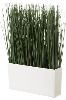 Schönes Kunstrasen in Blumentöpfen