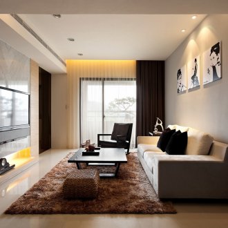 Textilfarbe Wenge im Wohnzimmer