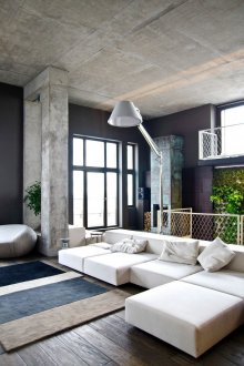 Loft tarzı beton tavan
