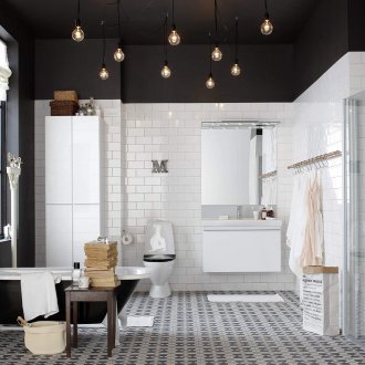 Loft tarzı banyo tavanı