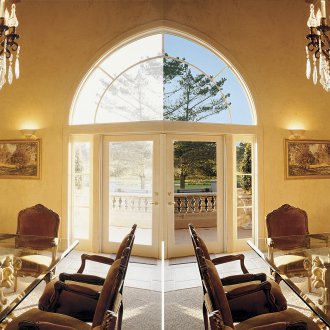 Bogenfenster Sonnenschutzfolie