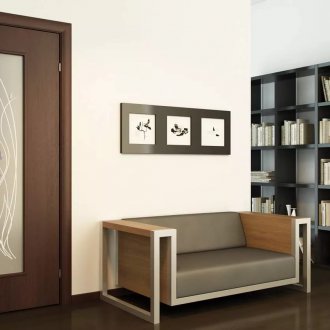 Porte laminée avec décor