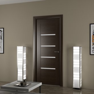 Porte laminée dans le salon