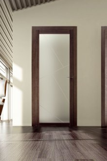 Porte laminée avec motif