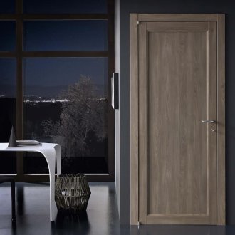Porte grise laminée